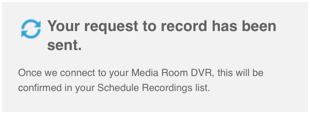 recording queued up for dvr