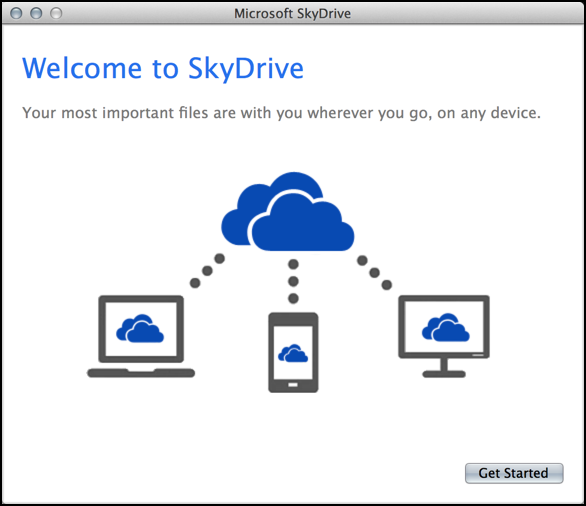Welcome to SkyDrive for the Mac!