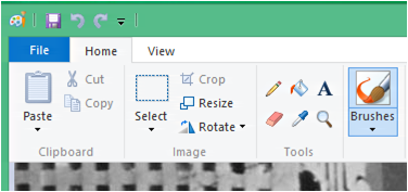 image manipulation options in windows paint