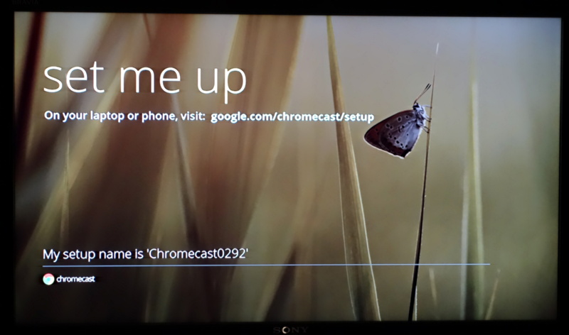 set me up - google chromecast