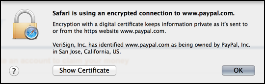 paypal security certificate