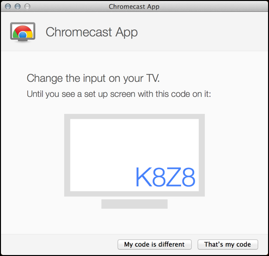 chromecast identifies itself for confirmation
