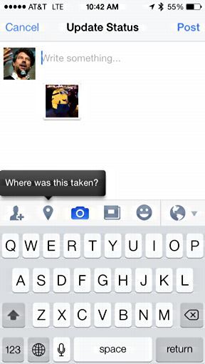 posting photo to facebook fb from ios7