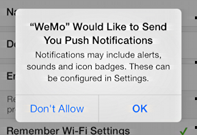 push notifications request