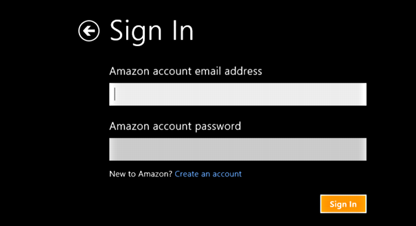 sign in to your amazon account