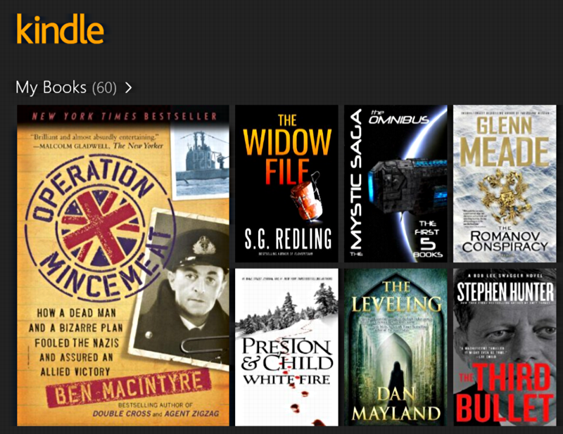 ebook display in win8 kindle app