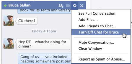 chat window settings and preferences, facebook