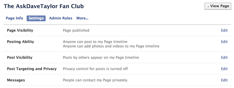 customize your page settings