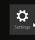 windows charm bar - settings icon