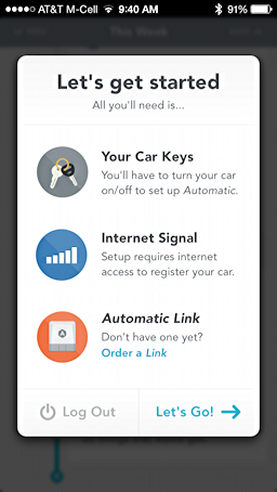 get started with automatic app driving car vehicle
