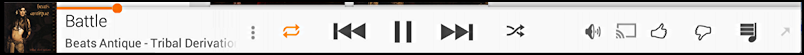 google play control bar