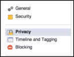 choose 'privacy' under your personal facebook settings