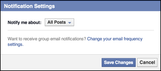 Change Facebook Group Notifications