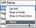 delete apps from itunes 11 mac os x