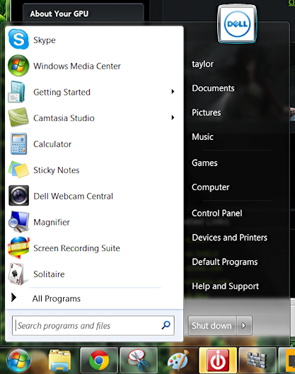 Windows 7 / win7 start menu