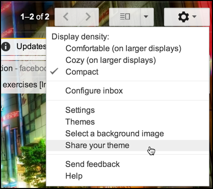 gmail settings - share theme