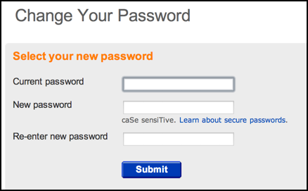 change ebay password enter new choose new