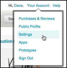 etsy account settings menu preferences privacy security