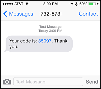 secret two-step authentication code from etsy, iphone display