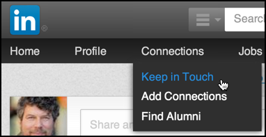 linkedin email to filtered contacts, menu