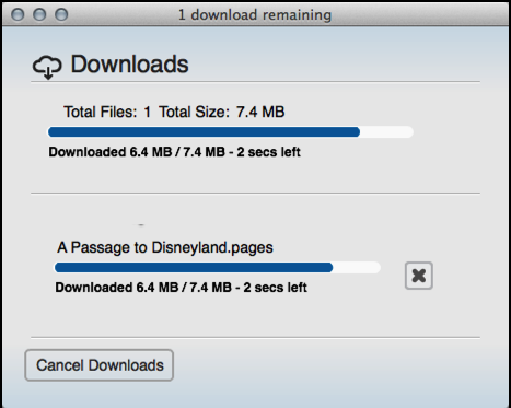 mycloud download progress