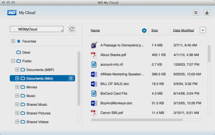 mac os x apple file system via remote wd access