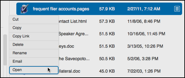 right-click / cmd click to gain access to individual files with wd mycloud