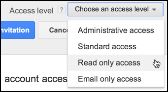 set access account level adwords