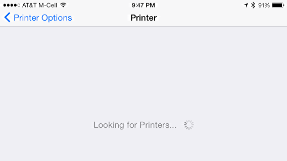 looking for printers...