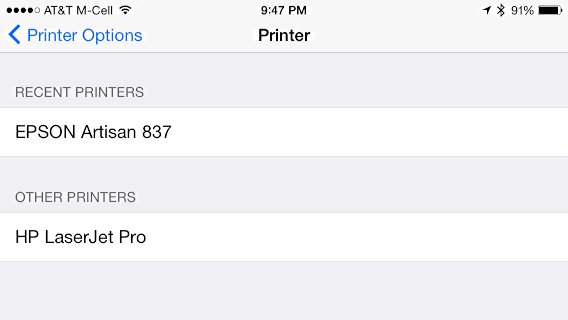 available airprint printers