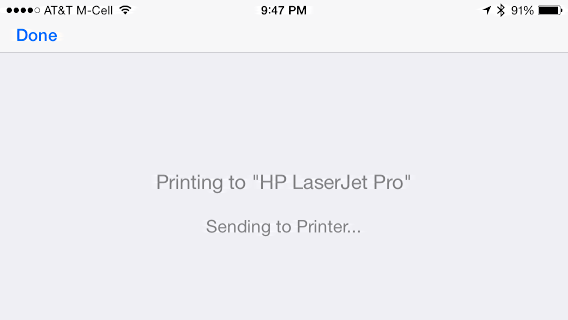 iphone printing to hp airprint printer