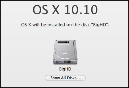 mac os x 10.10 yosemite installer