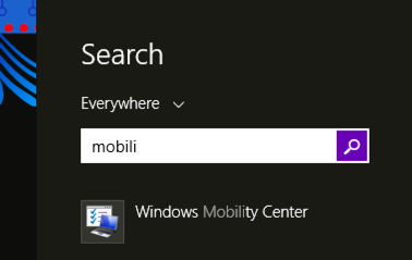 windows 8 search feature from charms bar