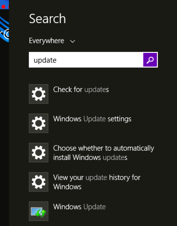 update win8 windows 8 - search