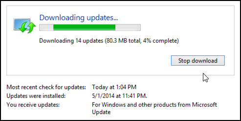 downloading updates for microsoft windows