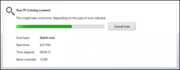 win8 windows 8 windows defender, quick scan