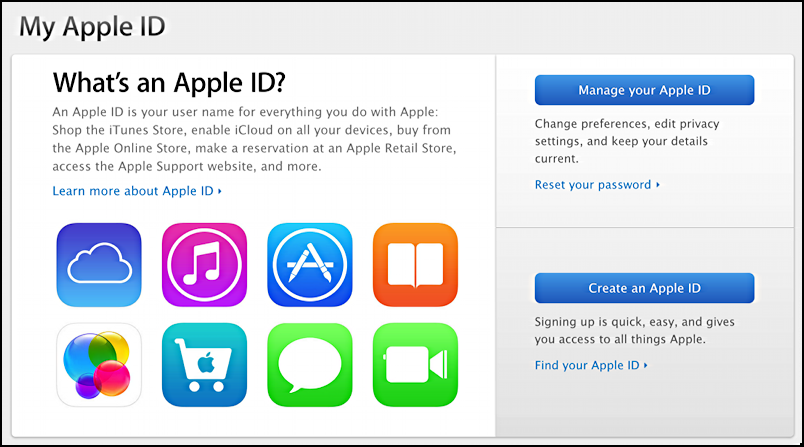 create a new apple id
