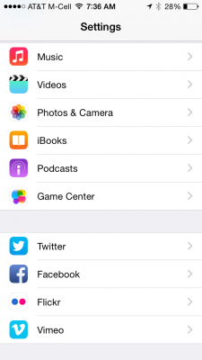iphone settings, disable fb video movie autoplay loading