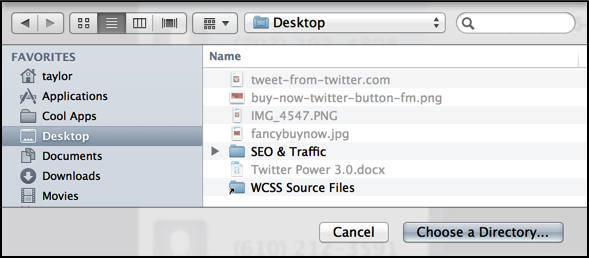 pick where you want the voicemail msgs saved on your Mac OS X system