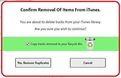 confirm deletion of track