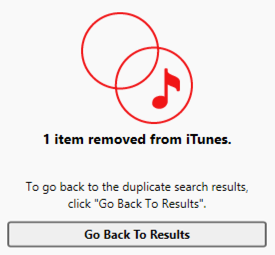 one song track has been removed de-duped