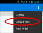 how to upload photos images video android dropbox