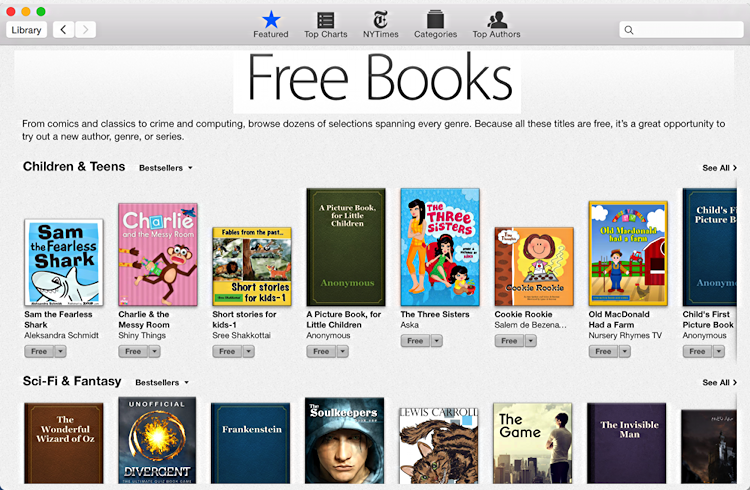 free books for your ibooks ebook reader from apple