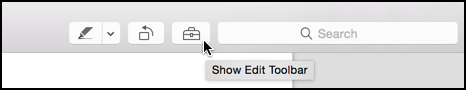 show edit toolbar option in pdf preview reader app