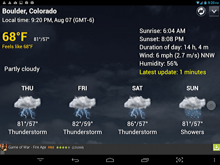 early august weather forecast, boulder colorado