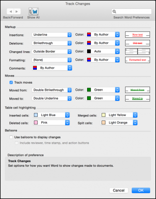 change track changes color word for mac 2011 change track changes color word for mac 2011