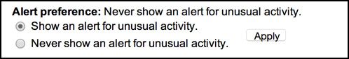 track alert flag suspicious gmail activity