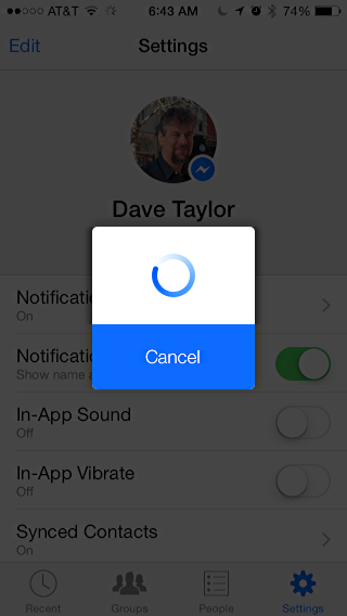 removing contacts from messenger. But it's not a problem