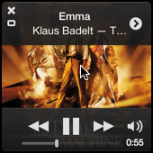 pause, play, track controls in itunes mini window