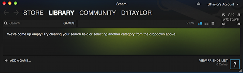 no games in my steam account, so sad